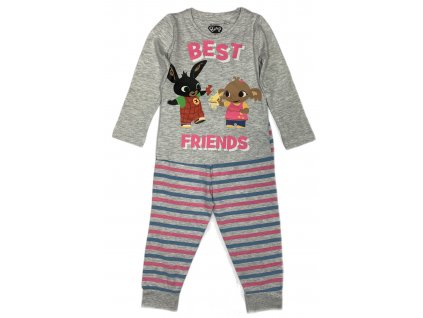Dievčenské pyžamo - Bing sivé (Velikost - děti 104)