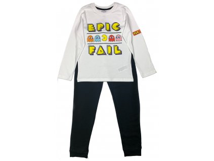 Chlapčenské pyžamo - Pacman čierne (Velikost - děti 128)