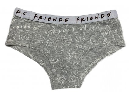 Dievčenské spodné prádlo Friends - Priatelia sivé (Velikost - děti 122/128)