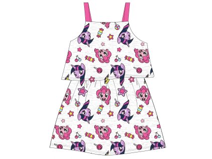 Dievčenské šaty - My Little Pony sivé (Velikost - děti 104)