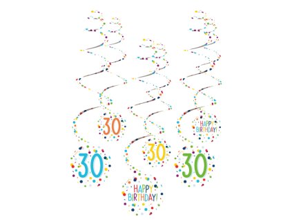 Dekorační viry - Happy Birthday Konfety 30