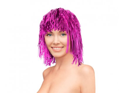 Fóliová paruka - růžová