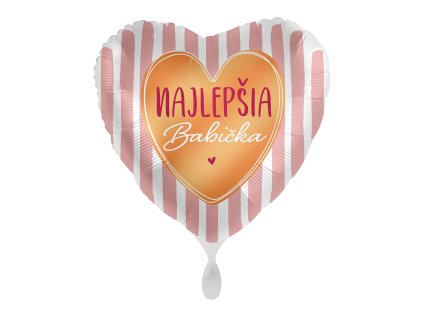 Fóliový balón srdce - Najlepšia Babička