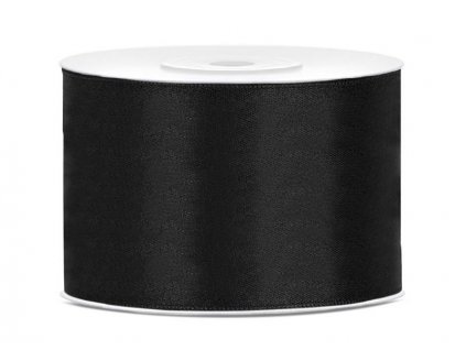 eng pl Satin ribbon black ribbon 50mm 25m 5734 4