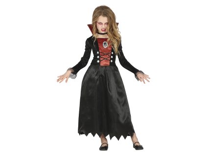 Detský kostým - Upírka čierne šaty