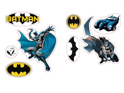 dc comics stickers 16x11cm 2 sheets batman and logo x5