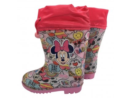 Dievčenské gumáky - Minnie Mouse ružové (Obuv 22)