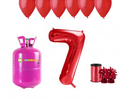 76227 helium party set na 7 narodeniny s cervenymi balonmi