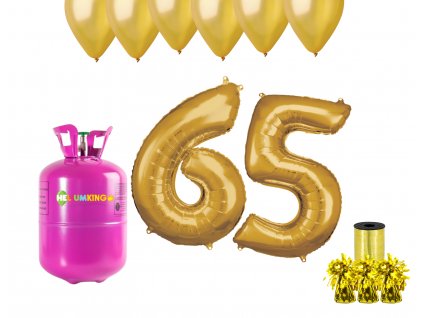 76329 helium party set na 65 narodeniny so zlatymi balonmi