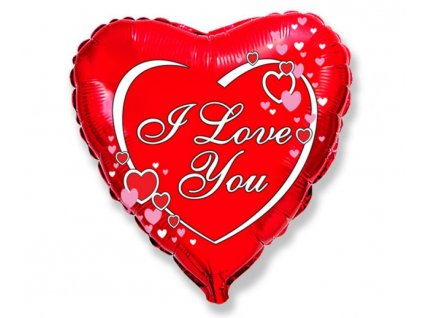 79289 foliovy balon cervene srdce i love you 48 cm