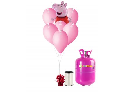 80354 helium party set peppa pig ruzovy