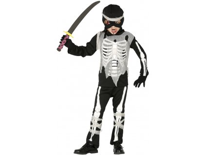 Detský chlapčenský kostým - Ninja kostra (Velikost - děti XL)