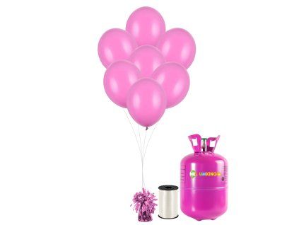 Hélium párty set s balónikmi fuchsia 50 ks