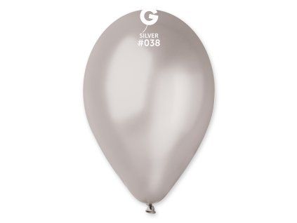 Balón metalický - strieborný 28 cm