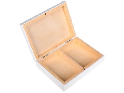 Drevená krabička s magnetom - biela