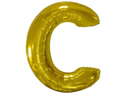 83787 foliovy balonik pismeno c zlaty 86 cm