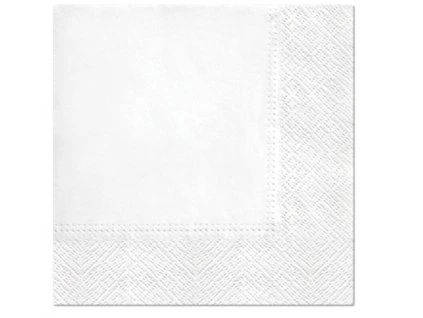 Papierové servítky - Biele 33 x 33 cm