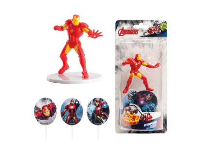 303004 KIT PVC CON PINCHOS IRON MAN PARA DECORAR TARTAS 11