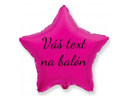 83331 1 foliovy balon s textom tmavoruzova hviezda 45 cm