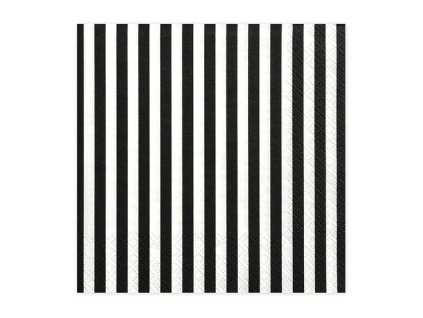 Papierové servítky - Čierne pruhy