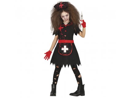 Dievčenský kostým - Krvavá sestrička (Velikost - děti M)