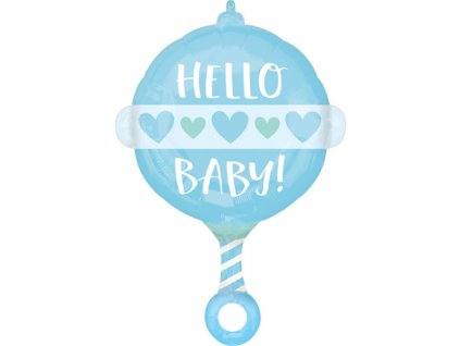 86070 foliovy balon hello baby boy 43 x 60 cm