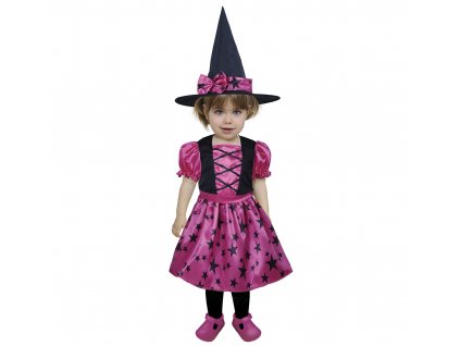 Detský kostým - Čarodejnica s hviezdami (Velikost nejmenší 12 - 18 měsíců )