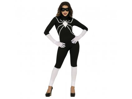 Dámsky kostým - Čierna Spiderwoman (Velikost - dospělý M)