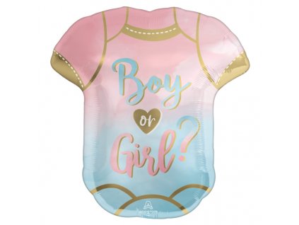 86982 foliovy balon boy or girl 55 x 60 cm