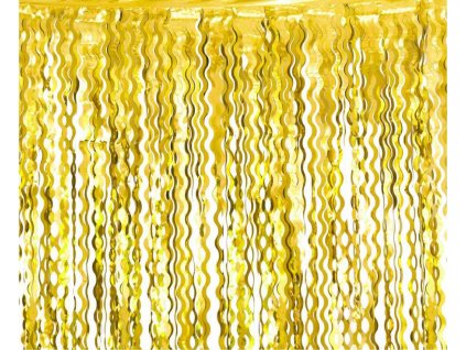 88074 party zaves metalicka zlata 100 x 200 cm