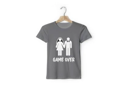 Párové tričko pánske - Game Over