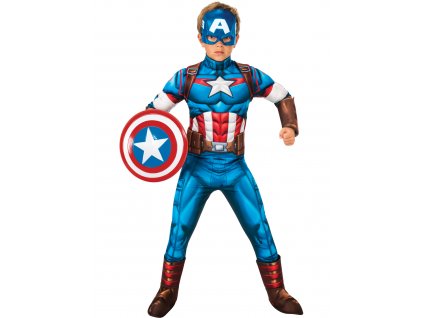 Detský kostým - Capitan America Deluxe (Velikost - děti L)