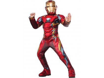 Detský kostým Deluxe - Iron Man (Velikost - děti S)