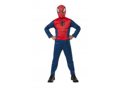 Detský kostým s maskou - Spiderman (Velikost - děti L)