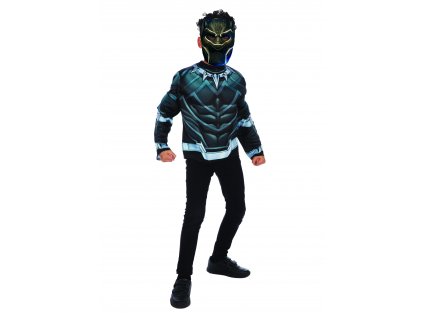 Detský top a maska Black Panther (Velikost - děti S)