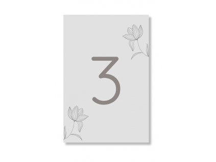 Číslo stola - Elegant (Zvolte množství od 1 ks do 10 ks)