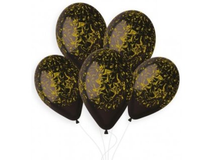92283 1 balon mramor zlaty 33 cm 50 ks