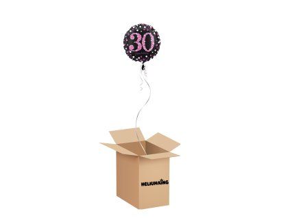 Balónový box - 30 trblietavá ružová