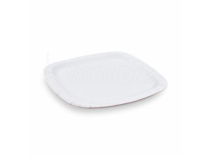 98710 papirovy talir ctvercovy bily 24 x 24 cm 100 ks