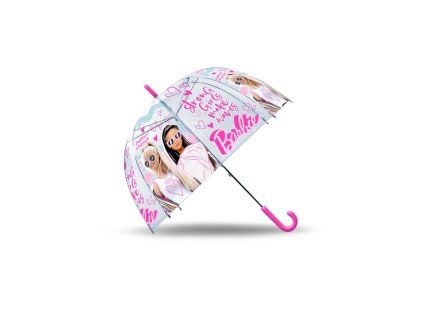 Detský dáždnik - Barbie transparentný