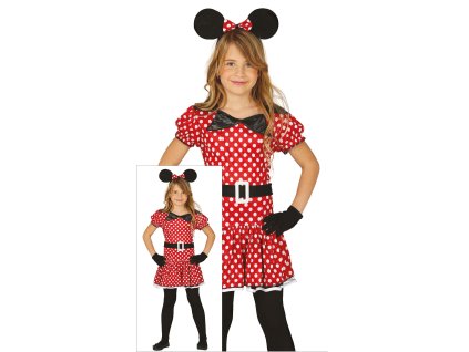 Detský kostým - Minnie Mouse (Velikost - děti M: 115-123 cm)