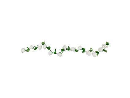 white roses garland 220cm