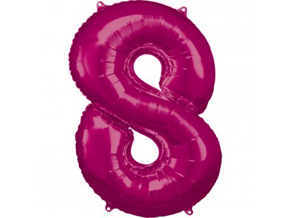 4810 1 balonik foliovy narodeninove cislo 8 ruzovy 86 cm