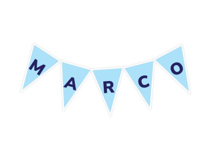 Personalizovaná girlanda - Modré narozeniny