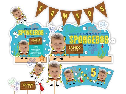 Personalizovaný narozeninový set - Spongebob