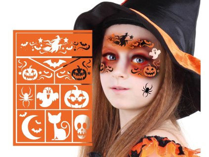 Šablona na make-up - Čarodějnice
