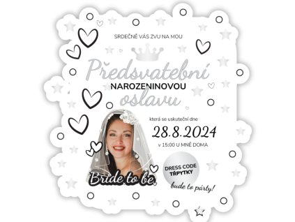 Personalizované pozvánky 6 ks - Předsvatební oslava