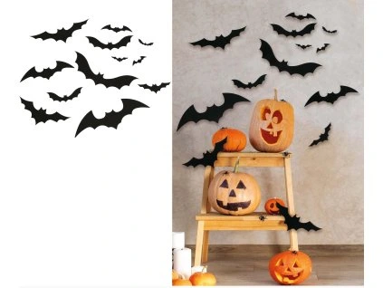 Siluety - Čierne netopiere 12 ks