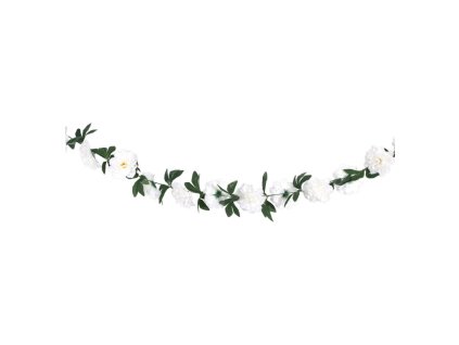 guirlande pivoines blanches 220cm