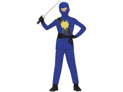 Detský chlapčenský kostým - Modrý Ninja bojovník